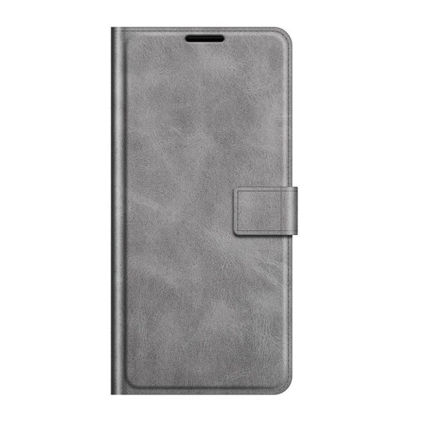 Hållbart konstläder ZTE Blade A51 fodral med plånbok - Silver/Gr Silvergrå