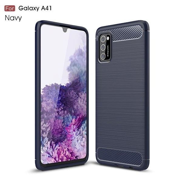 Carbon Flex kuoret - Samsung Galaxy A41 - Blue