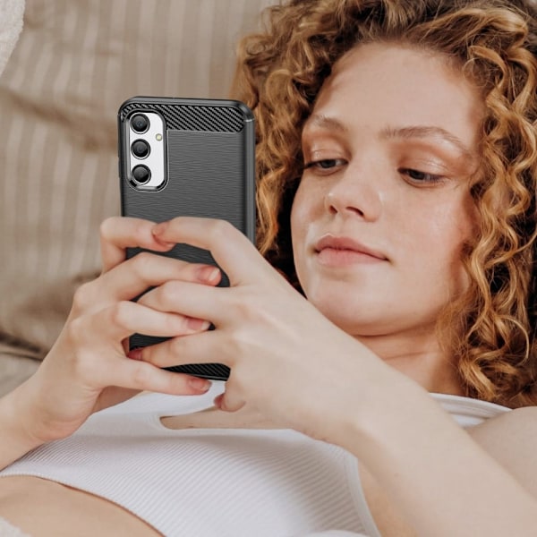 Carbon Flex Samsung Galaxy A24 4G skal - Svart Svart
