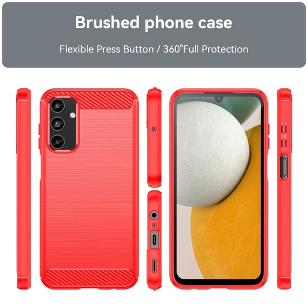 Carbon Flex Suojakotelo Samsung Galaxy A15 - Punainen Red