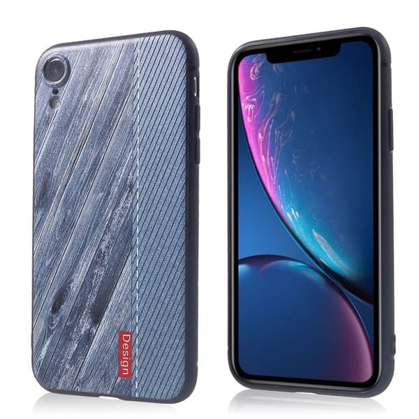 iPhone Xr soft case med præget mønster - Style F Blue