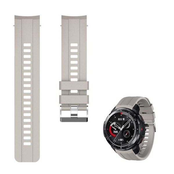 Honor Watch GS Pro silikoninen kellonauha - Harmaa Silver grey