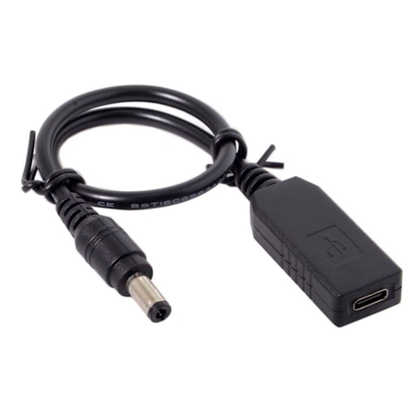 Universell USB-strömkabel av typ C Svart