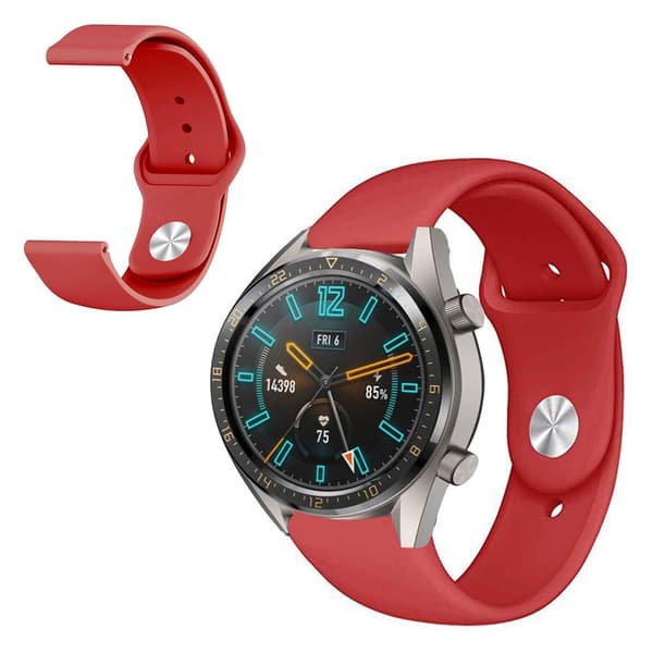 Huawei Watch GT 2 46mm silikoneurrem - Rød Red