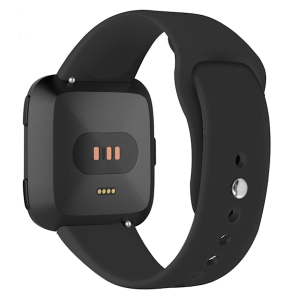 Fitbit Versa Lite silikoninen kellonauha - Koko: L / Musta Black