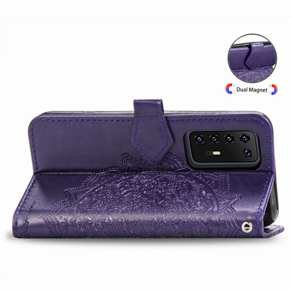Mandala Huawei P40 Pro etui - Lilla Purple