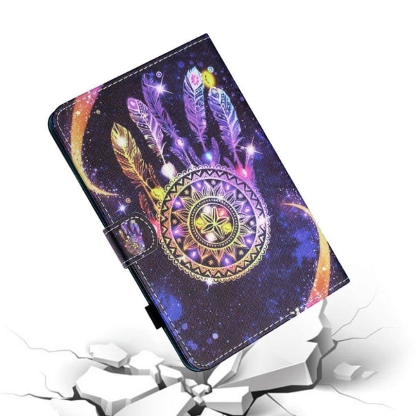 Lenovo Tab M10 viileä kuvio nahkainen läppäkotelo - Dreamcatcher Multicolor