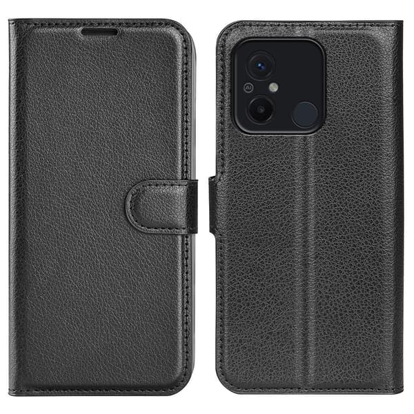 Classic Xiaomi Redmi 12C Läppäkotelo - Musta Black