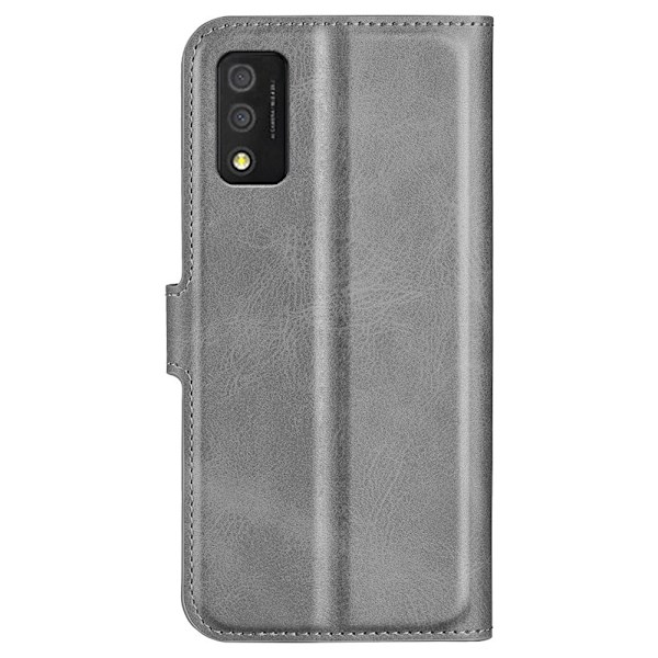 TCL 30 T nahkainen lompakokkotelo - Harmaa Silver grey