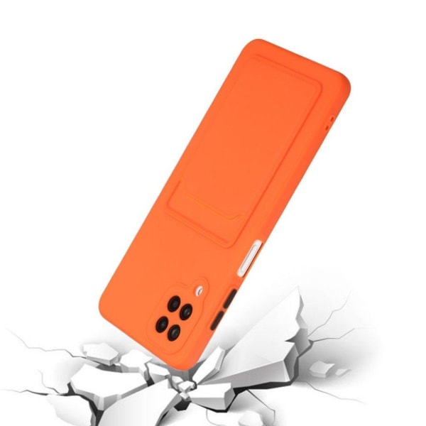 Card Holder Cover til Samsung Galaxy A12 5g - Orange Orange