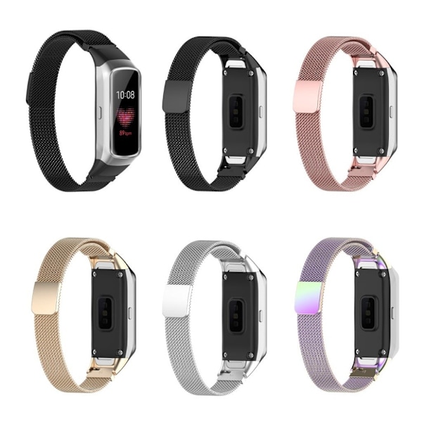 Samsung Galaxy Fit milanese rustfrit stål Urrem - Sort Black