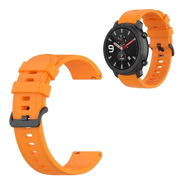 Universal simple design silicone watch band - Orange / Size: L Orange