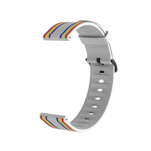 20mm Twill väri katsella bändi Amazfit ja Huawei katsella - Harmaa / Värikäs Silver grey
