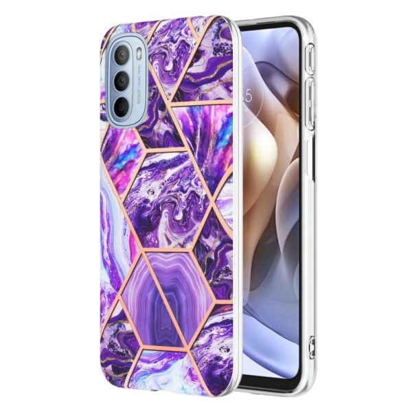 Marble design Motorola Moto G41 / Motorola Moto G31 cover - Mørk Lilla Purple