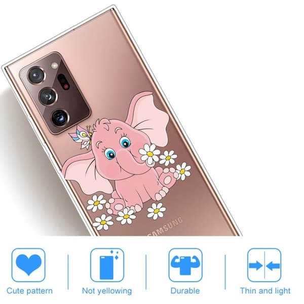 Deco Samsung Galaxy Note 20 Ultra Etui - Elefant Pink