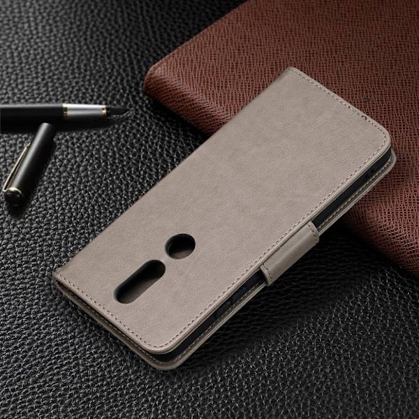sommerfugl Nokia 2.4 flip etui - grå Silver grey