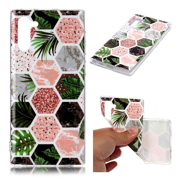 Marble Samsung Galaxy Note 10 kuoret - Multi-Heksagon Kuvio Multicolor