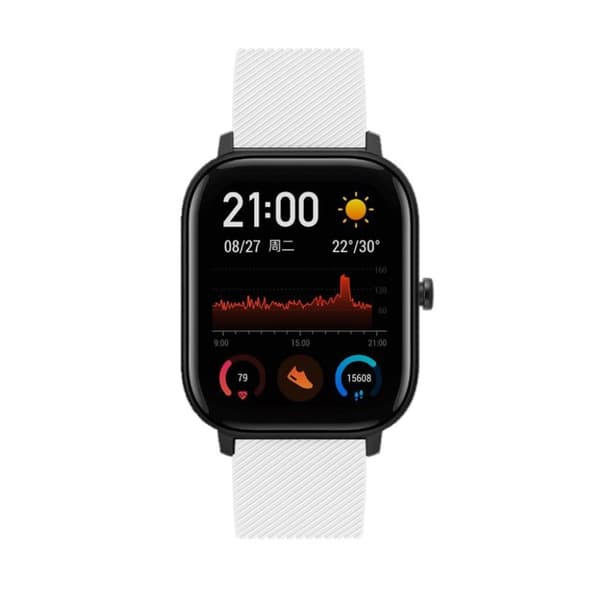 Amazfit GTS twill silikoni ranneke - Valkoinen White