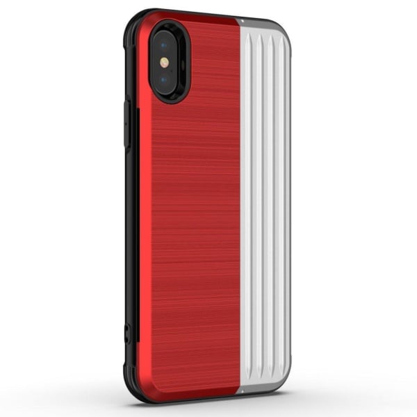 ANGIBABE iPhone Xr mobilskal silikon plast stående kortficka – R Röd