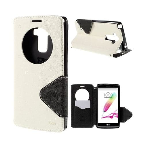 ROAR KOREA LG G4 Stylus Lær Etui - Hvit White