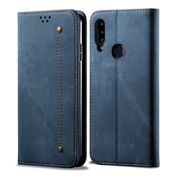 Jeans Samsung Galaxy A20s etui - Blå Blue