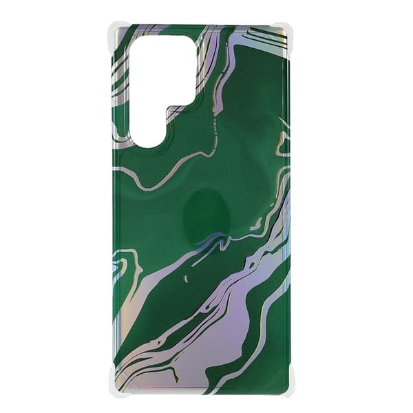 Marble design Samsung Galaxy S22 cover - Grøn Streg Green