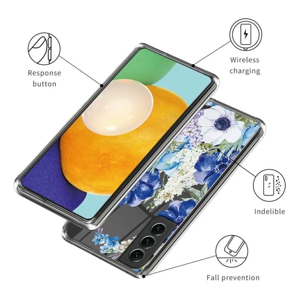 Deco Samsung Galaxy S24 Plus deksel - Blomster Blue