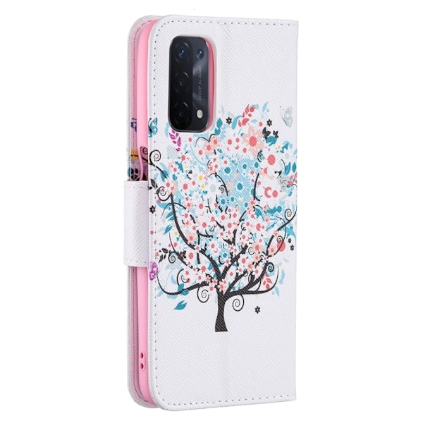 Wonderland Oppo A54 5G / A74 5g / A93 5g Flip Etui - Blomst Træ Pink