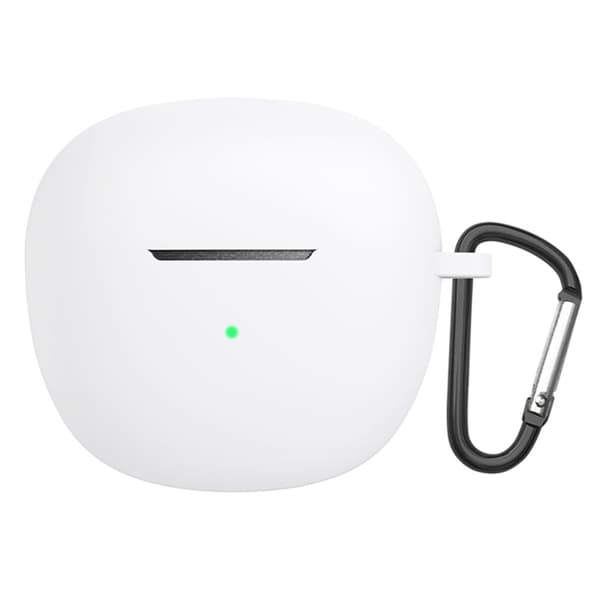 QCY HT03 flydende silikoneetui med karabinhage - Hvid White