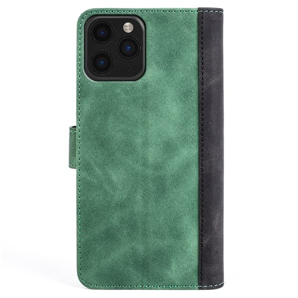 Tofarget lærdeksel for iPhone 11 Pro - Grønn Green