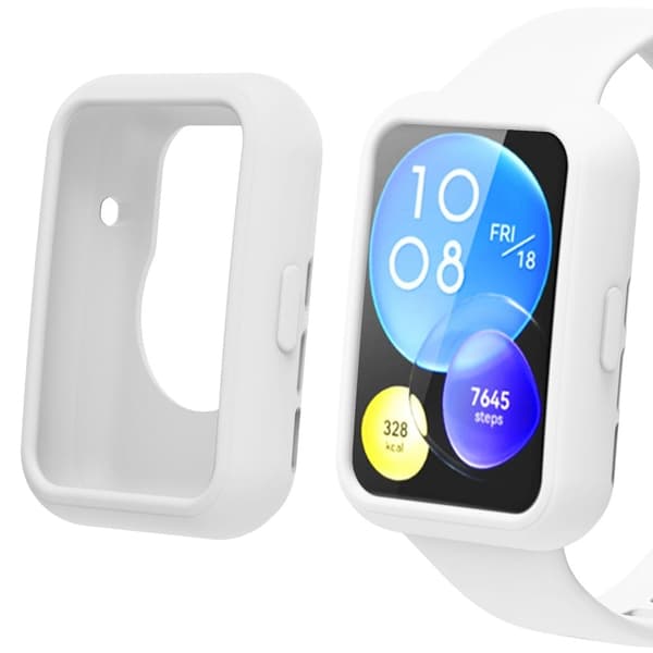 Huawei Watch Fit 2 silikonöverdrag - Vit Vit