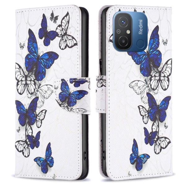 Wonderland Xiaomi Redmi 12C Flip Fodral - Fjärilar Blå
