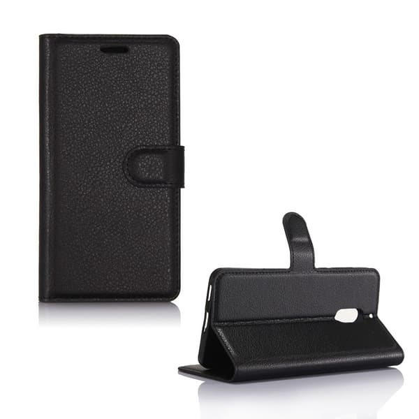 Nokia 6 Lommebok Lær Flip Etui - Svart Black