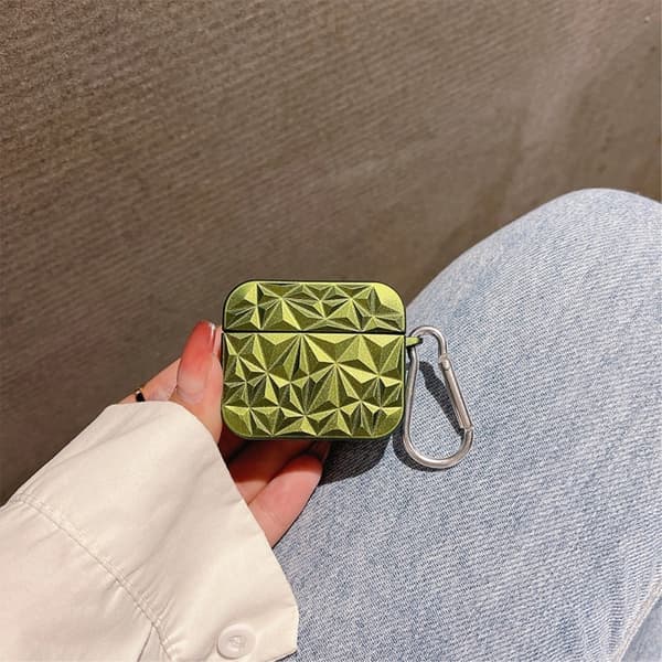 AirPods 3 diamantformat fodral med spänne - Grön Grön