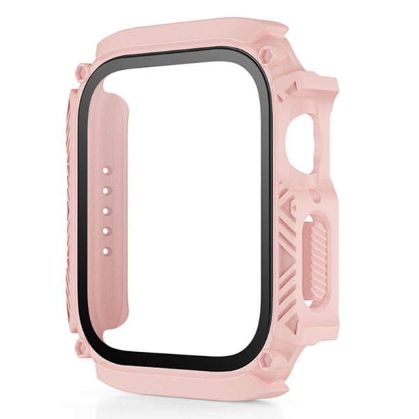 Apple Watch Series 8 (45mm) protective cover with tempered glass Pink