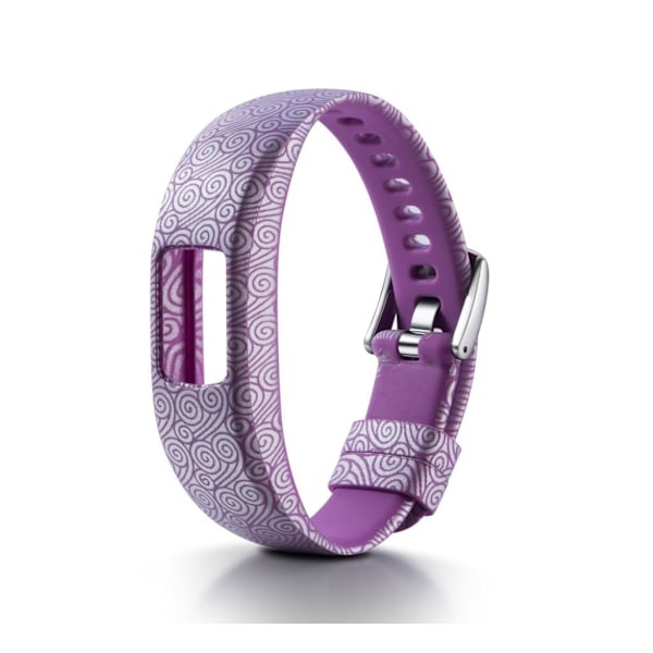 Garmin VivoFit 4 aktivitetsarmband mjuk mönstrad silikon reglerbar 210mm - Lila moln mönster Lila