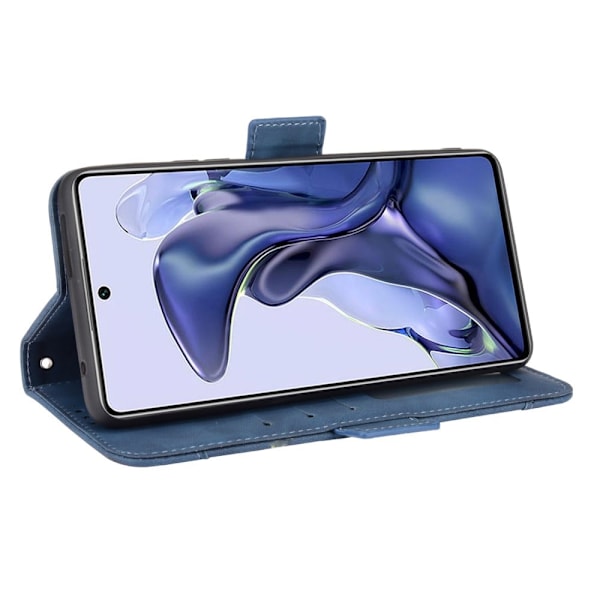 Modernt Xiaomi 11T / Xiaomi 11T Pro fodral med plånbok - Blå Blå