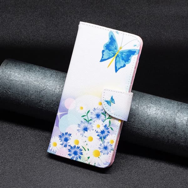 Wonderland Xiaomi Redmi Note 13 5G  flip etui - Sommerfugl Og Blomster Pink