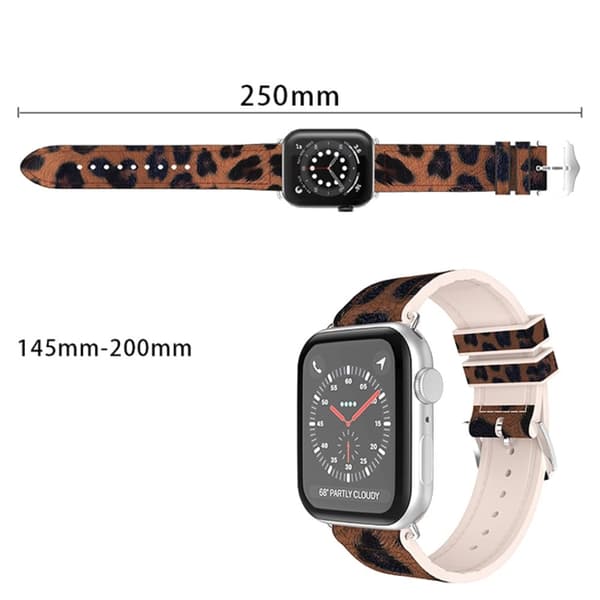 Apple Watch Series 8 (45mm) / Watch Ultra leopardmönstrat klockarmband i silikon - Vit Vit