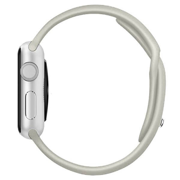 Apple Watch Series 8 (45 mm) / Watch Ultra silikonrem (standardstørrelse) - Beige Silver grey