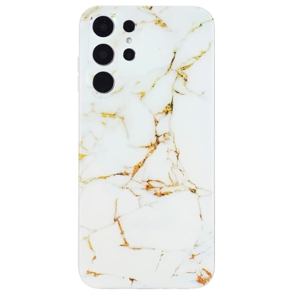 Marmormotiv Samsung Galaxy S24 Ultra skal - Vit Vit