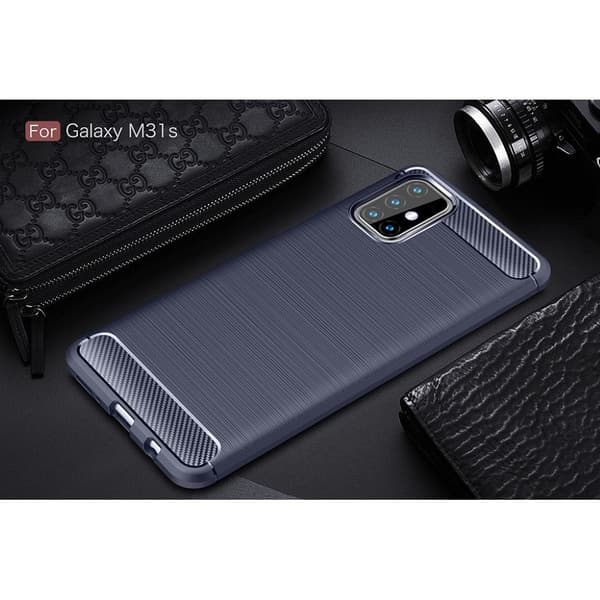 Carbon Flex Samsung Galaxy M31s kotelot - Sininen Blue