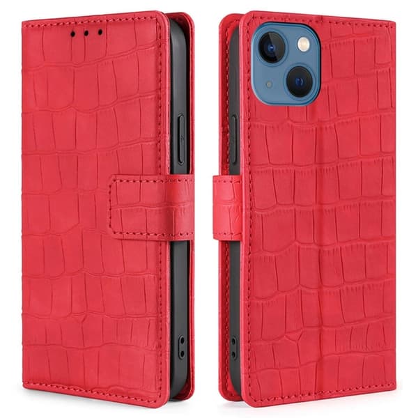 Croco iPhone 14 skal - Röd Röd