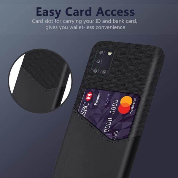 Bofink Samsung Galaxy A31 Card Cover - Sort Black
