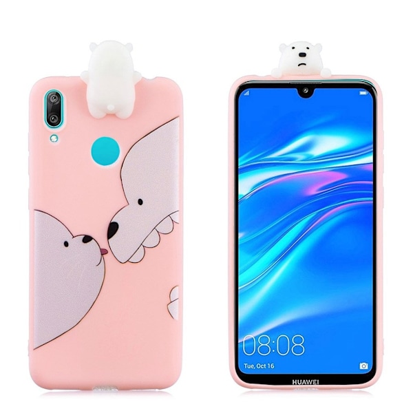 Huawei Y7 2019 3d-Figur Etui - Bjørn Multicolor