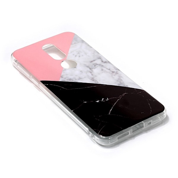 Marmormotiv Nokia 7.1 skal - Rosa / Grå / Svart multifärg