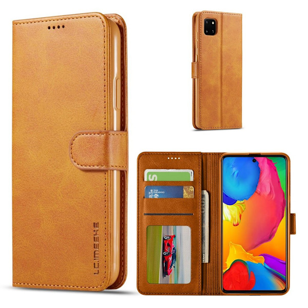 LC.IMEEKE Samsung Galaxy Note 10 Lite Flip kotelot - Ruskea Brown