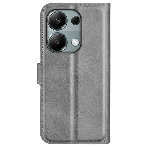 Xiaomi Redmi Note 13 Pro 4G nahkainen lompakokkotelo - Harmaa Silver grey