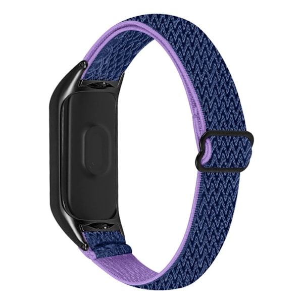 Xiaomi Mi Smart Band 4 / 3 elastisk nylon urrem - Lilla Blå Purple