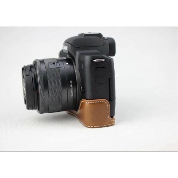 Canon EOS M50 kameraskydd nederdel konstläder flanell - Brun Brun